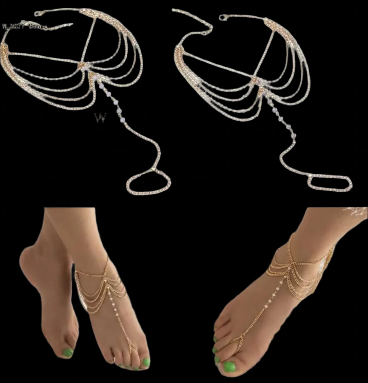Golden Veil Foot Chain Anklet