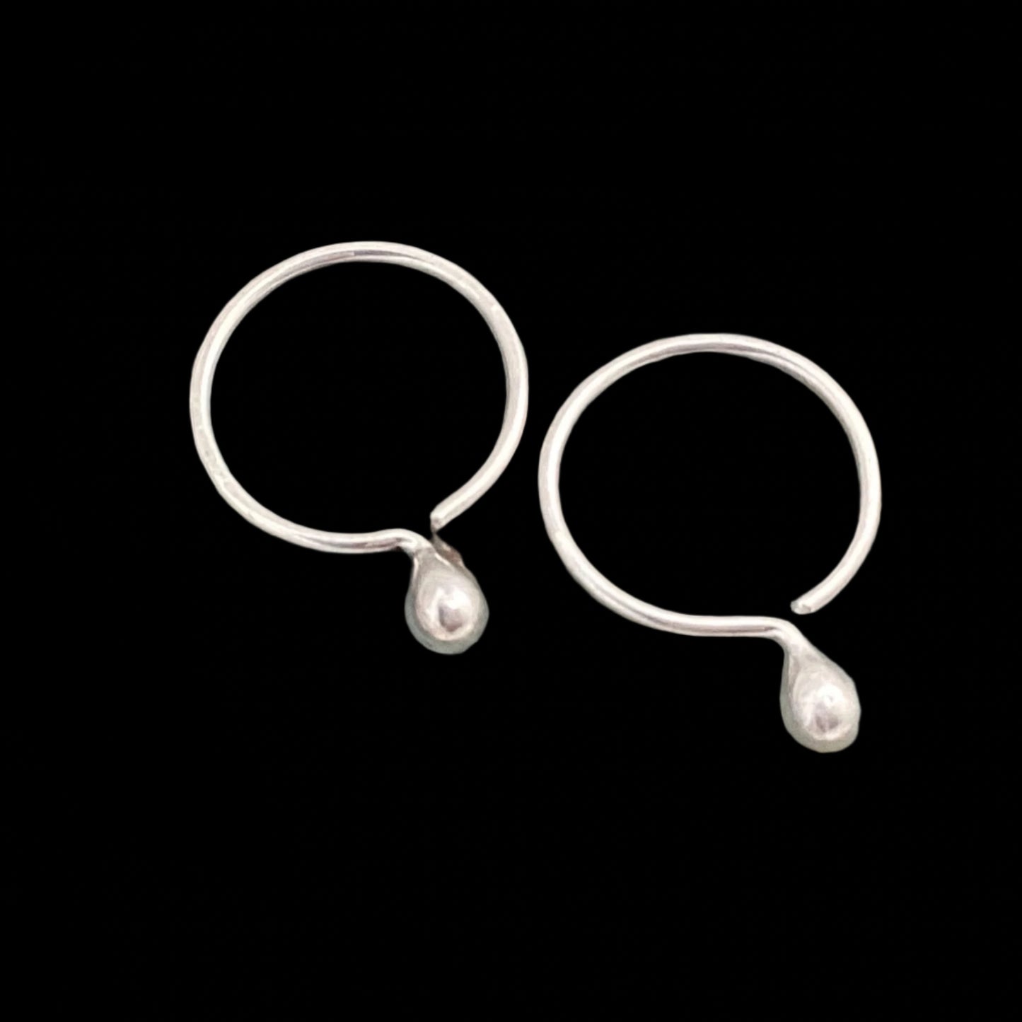 Silver Dew Hoops