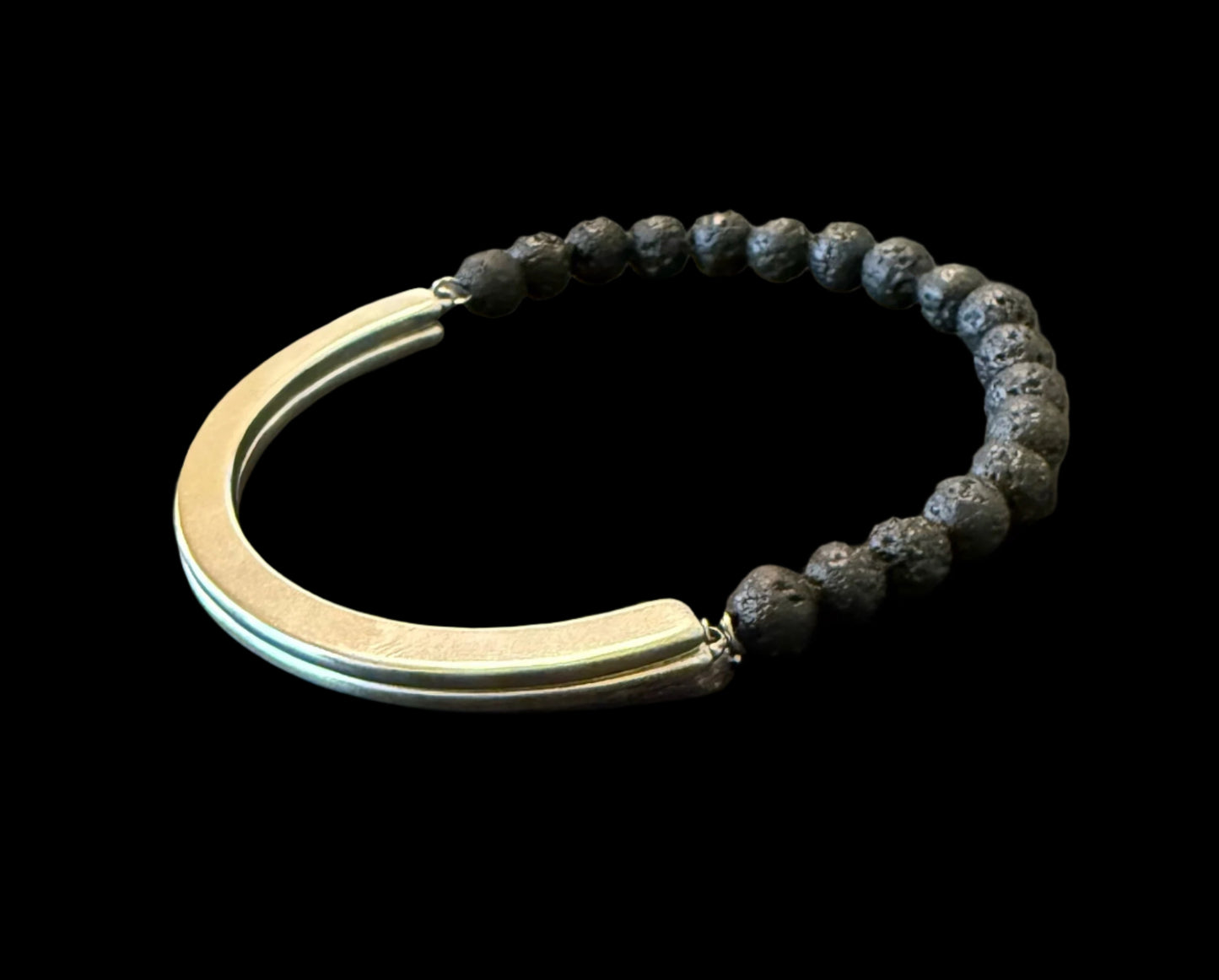 Lava Stone Curve Bracelet