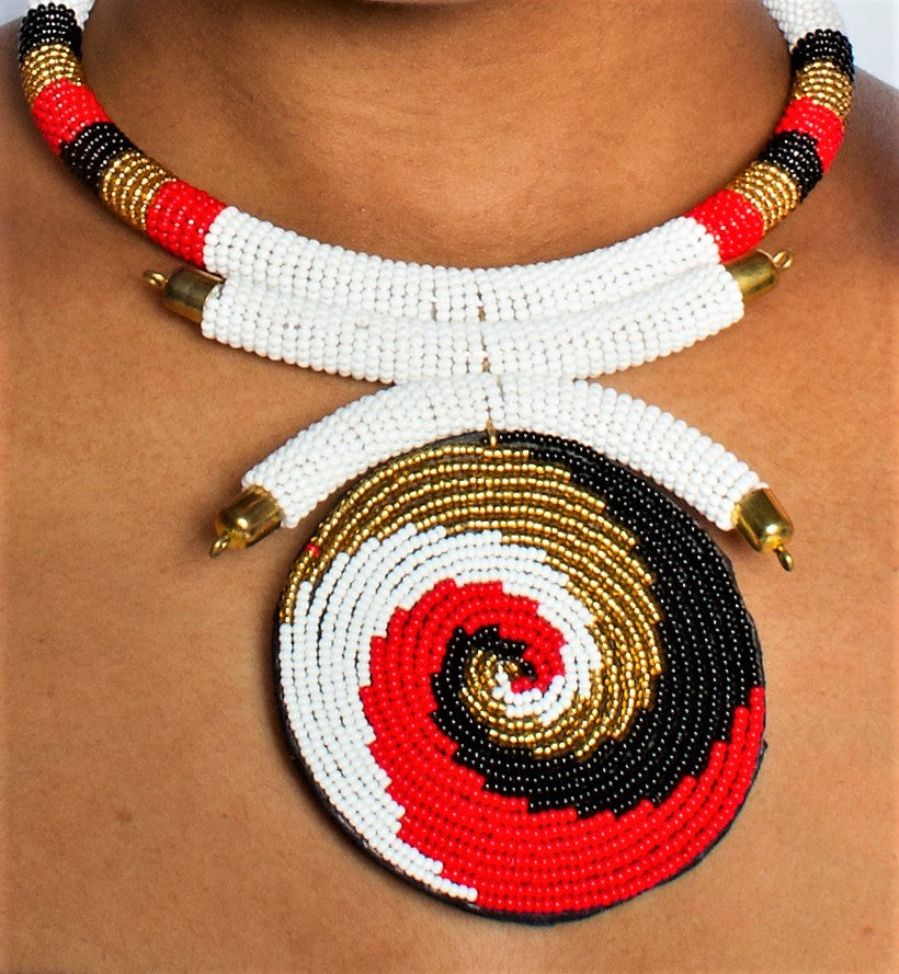 Hadara Tribal Necklace Handcrafted African Beaded