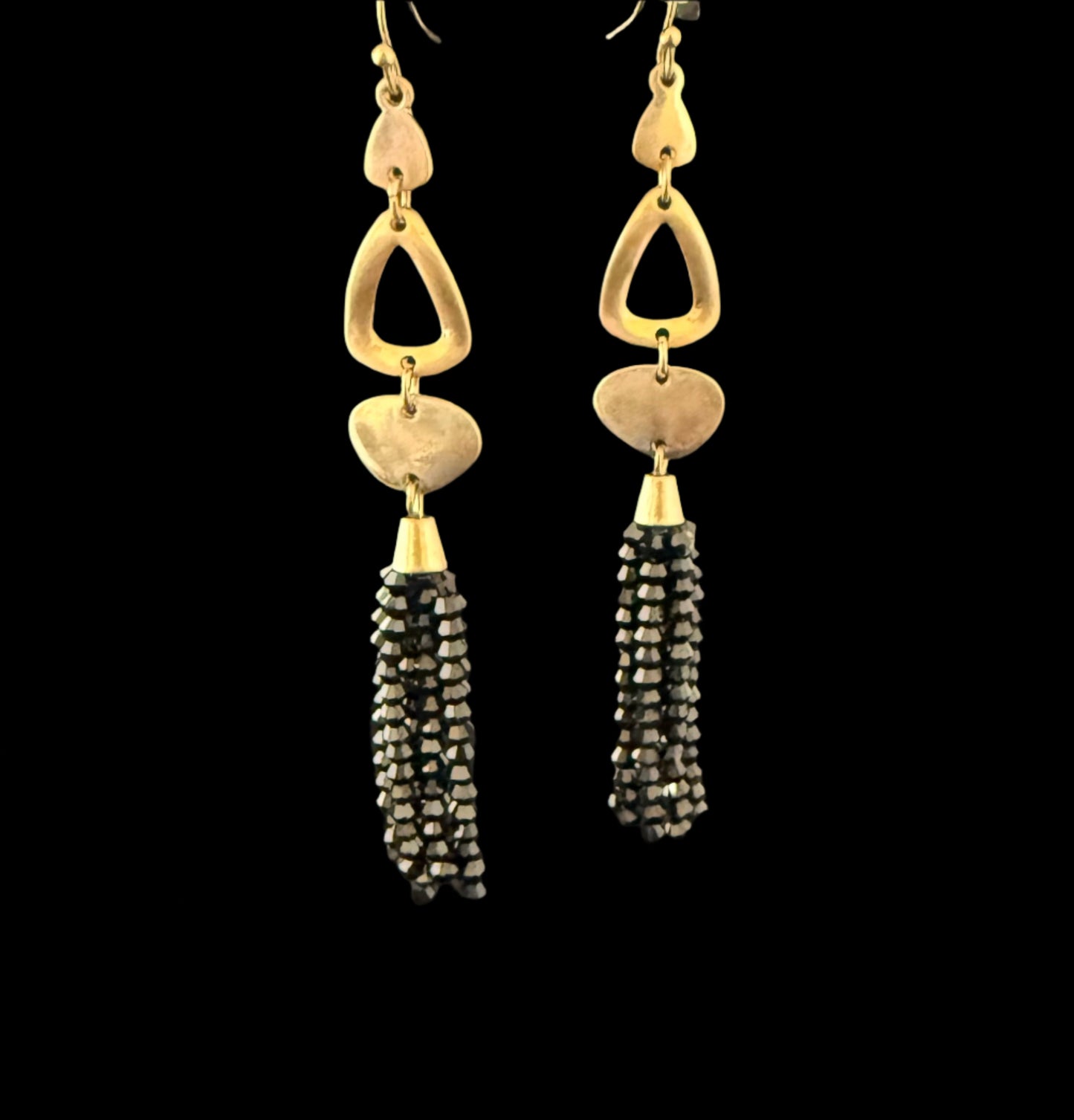 Midnight Cascade Tassel Earrings