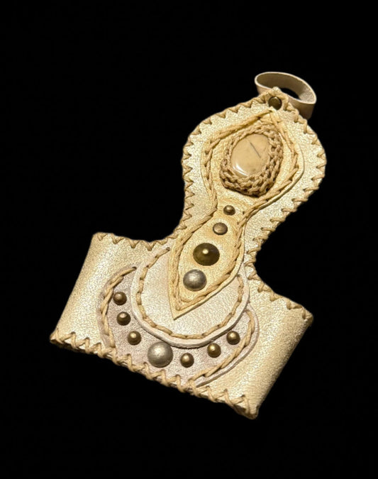 Earth Whisper White Jasper Hand Harness