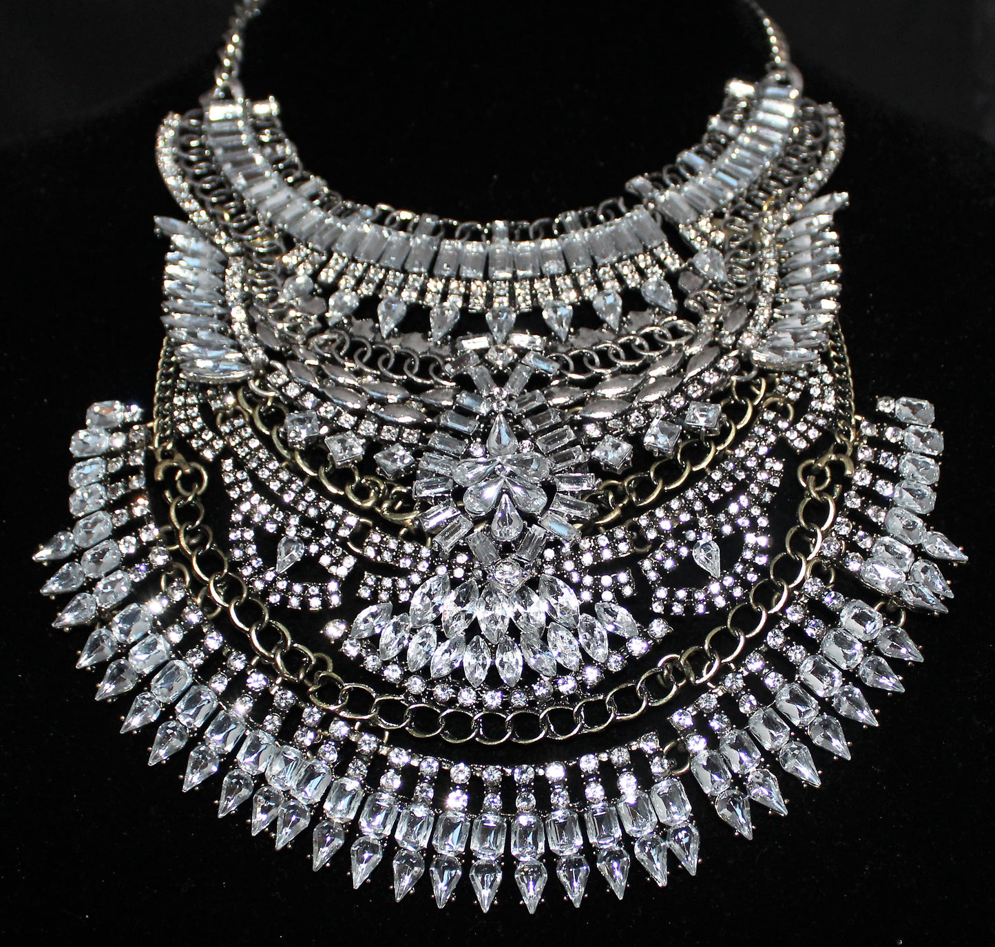 Crown Jewels Regal Crystal Statement Necklace