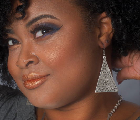 The Tablet Triangular Dangle Earrings