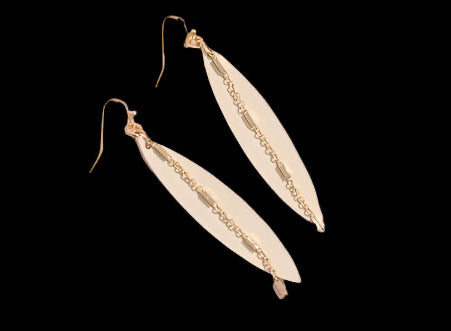 Whisper Leaf Chain Earrings