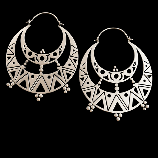 Gypsy Silver Eclipse Hoops