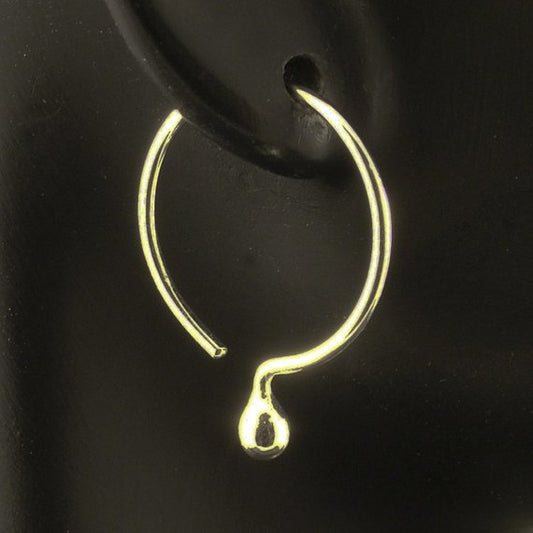Minimalist Teardrop Accent Hoop Earring