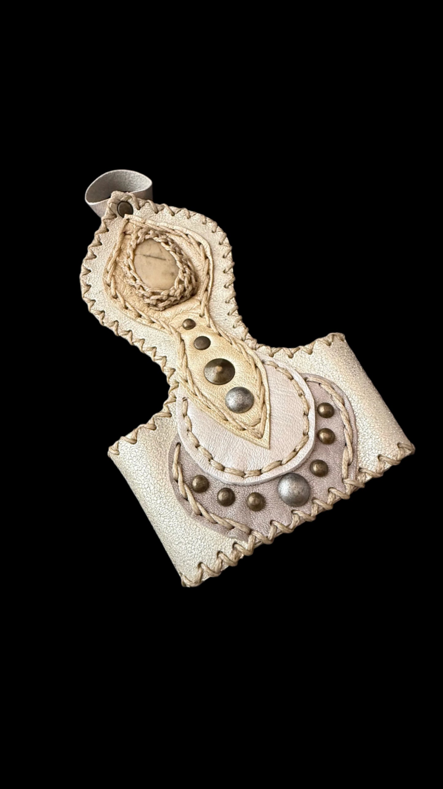 Earth Whisper White Jasper Hand Harness