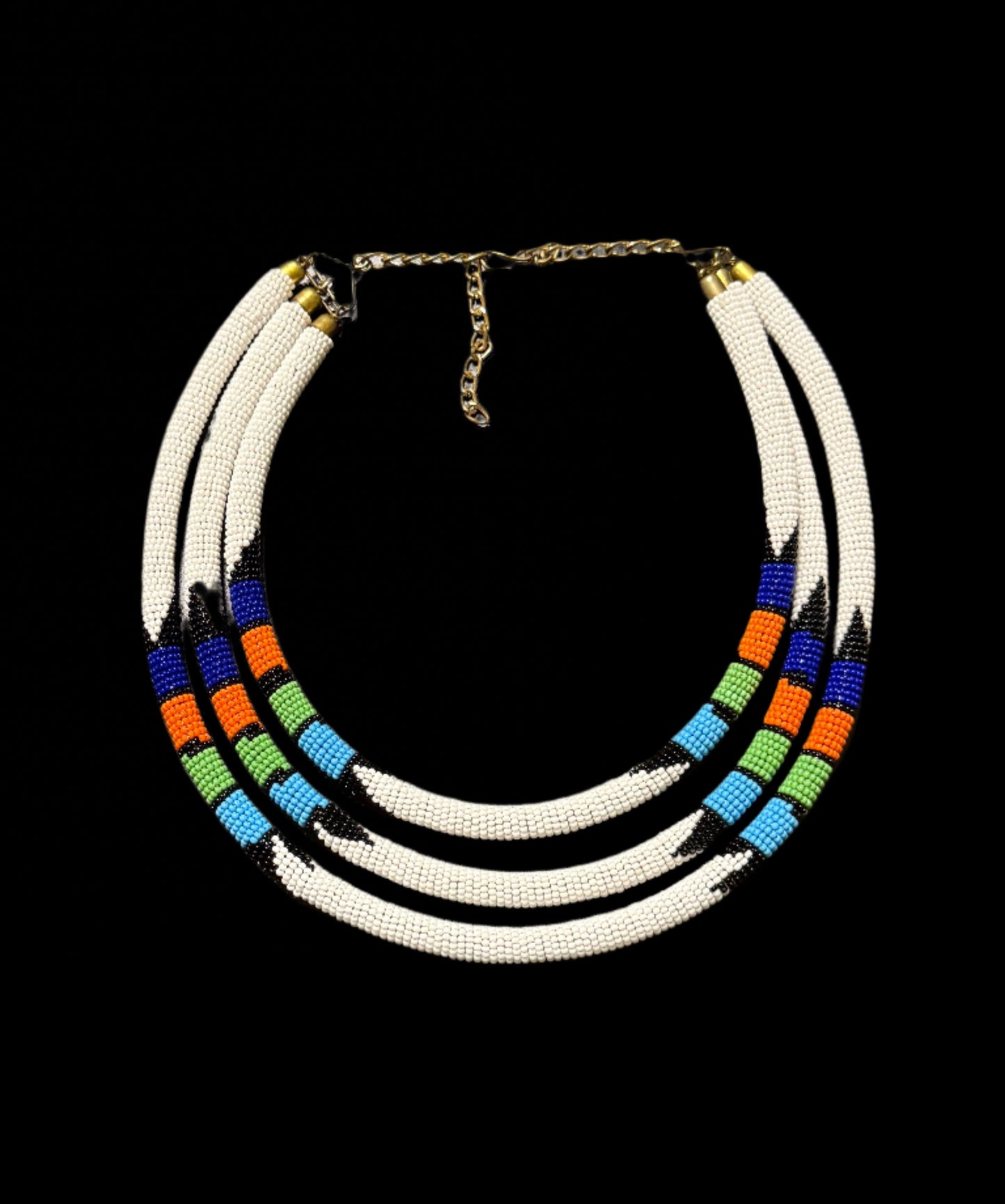 Trinity African Beaded Necklace