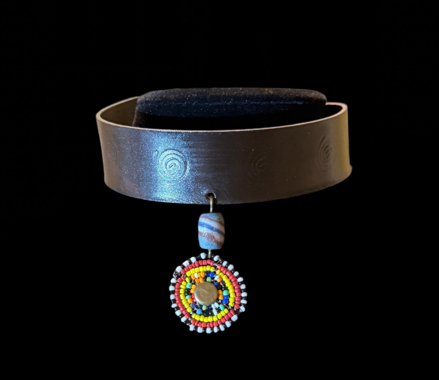 Earthbound Leather Choker with Pendant