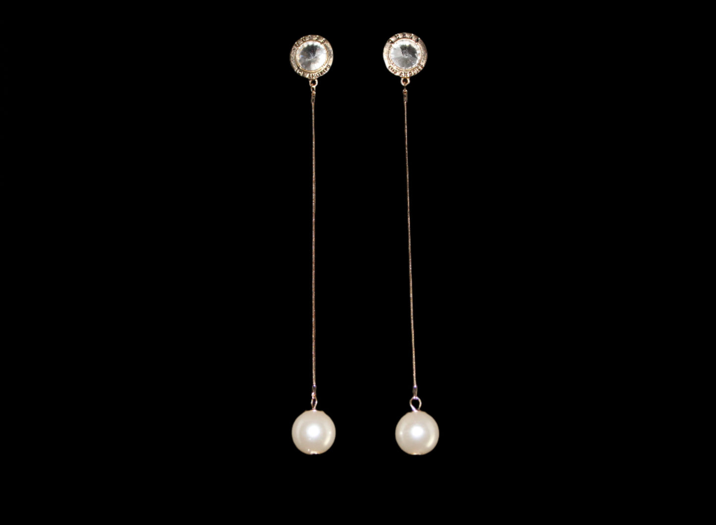 GUESS Celeste Drop Crystal & Pearl Earrings