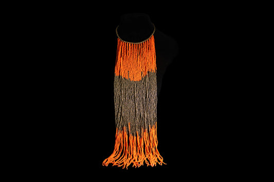 Maasai Ember Falls Beaded Statement Necklace