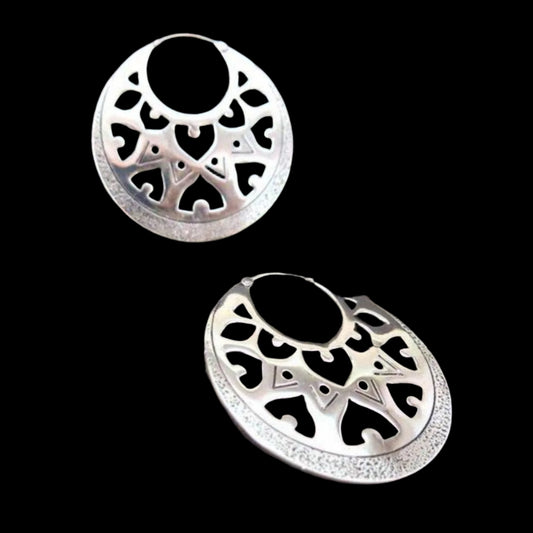 Chandra Solstice Etched Hoops Earrings