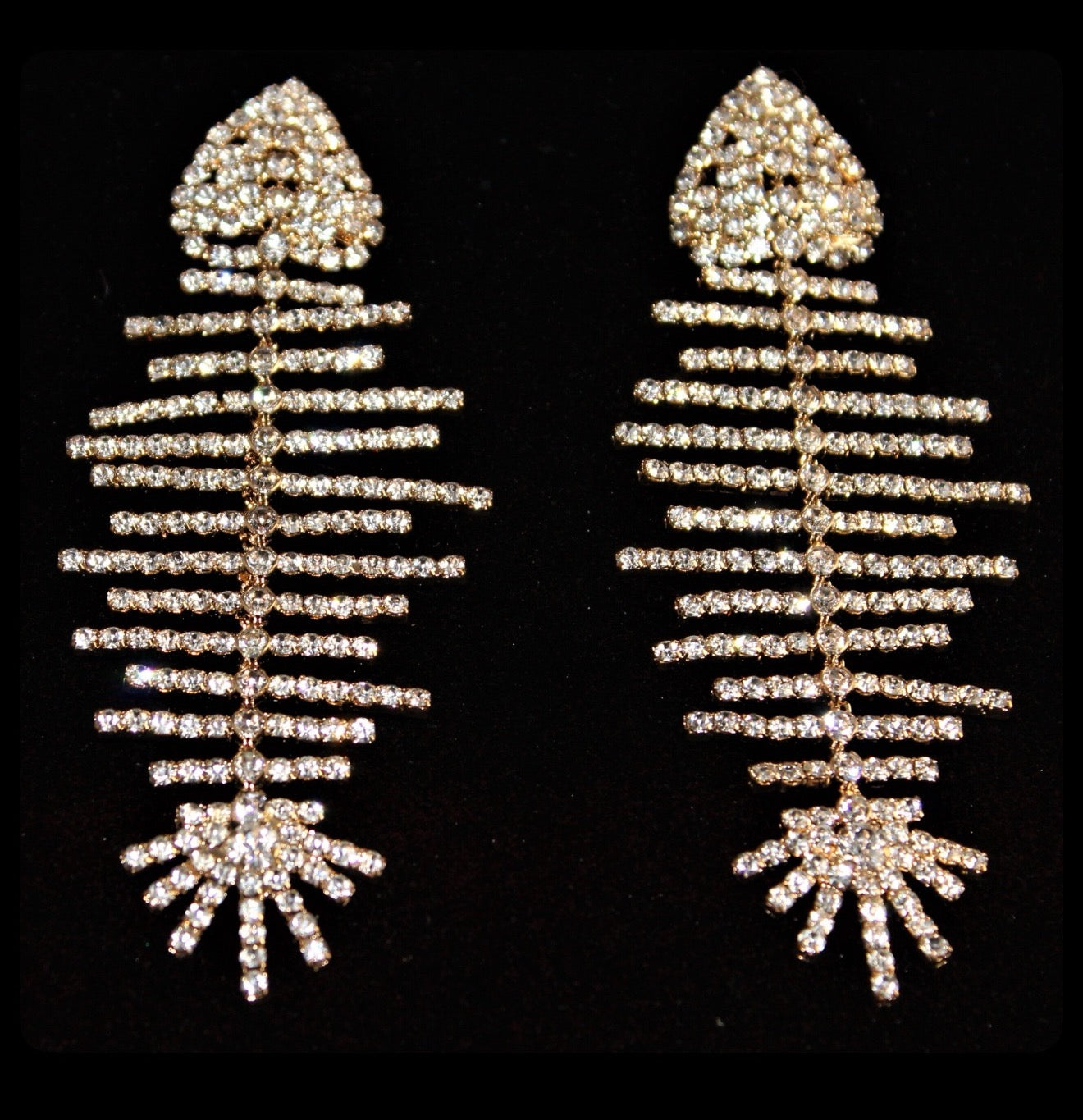 Crystal Fishbone Dangles
