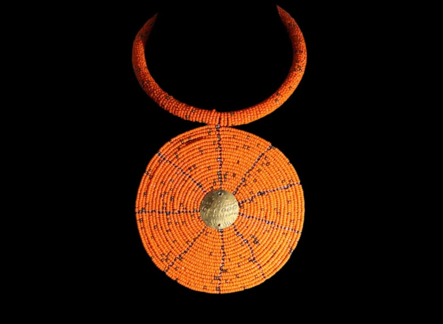 Sunset Sphere Maasai Necklace