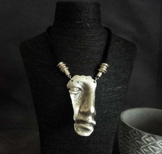 “Face” – Surrealist Abstract Mask Necklace