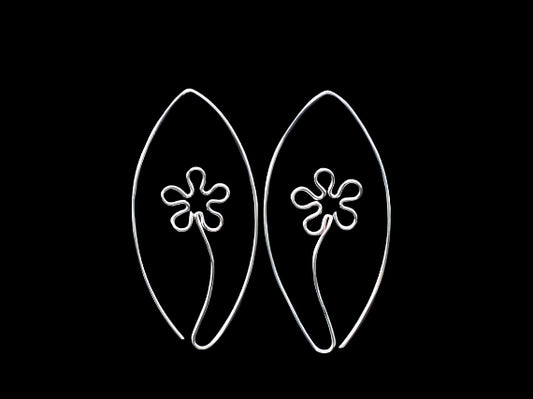 Wild Bloom Frames Hoop Earrings