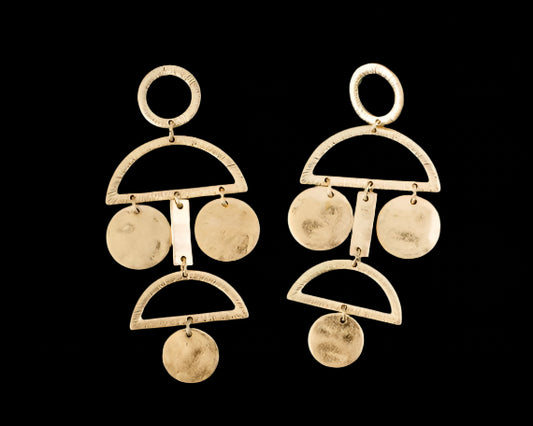 Golden Geometry Earrings