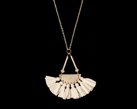 Boho Fringe Tassel Pendant Necklac