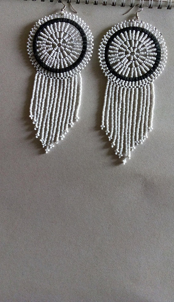 Maasai Beaded Fringe Earrings